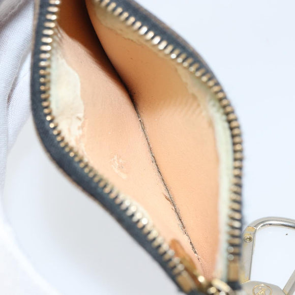 LOUIS VUITTON Multicolor Pochette Cles Coin Purse Black M13664 LV Auth 158853