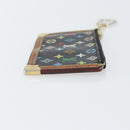 LOUIS VUITTON Multicolor Pochette Cles Coin Purse Black M13664 LV Auth 158853-3