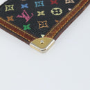 LOUIS VUITTON Multicolor Pochette Cles Coin Purse Black M13664 LV Auth 158853-14