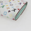 LOUIS VUITTON Multicolor Portefeuille Sarah Wallet White M93532 Auth 158855-15