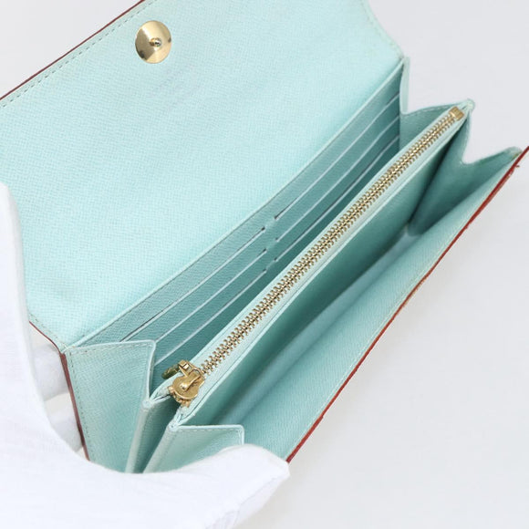 LOUIS VUITTON Multicolor Portefeuille Sarah Wallet White M93532 Auth 158855