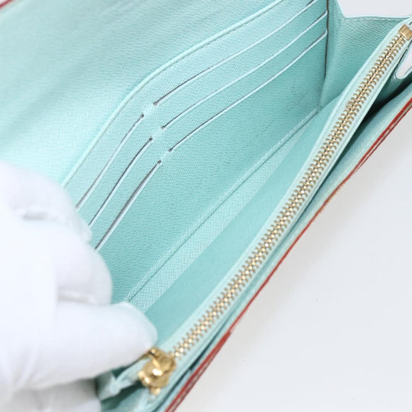 LOUIS VUITTON Multicolor Portefeuille Sarah Wallet White M93532 Auth 158855