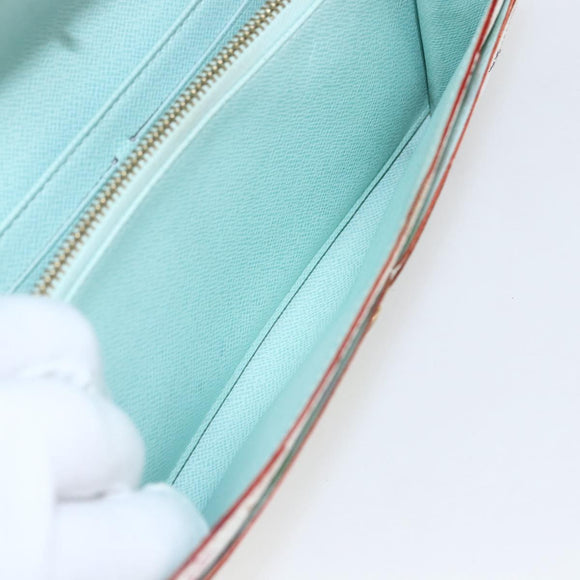 LOUIS VUITTON Multicolor Portefeuille Sarah Wallet White M93532 Auth 158855