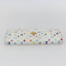 LOUIS VUITTON Multicolor Portefeuille Sarah Wallet White M93532 Auth 158855-5