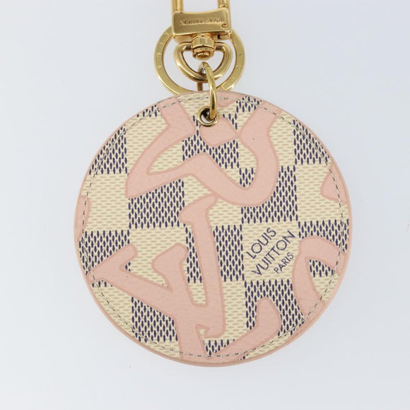 LOUIS VUITTON Damier Azur Porte Cre Taisienne Charm M61943 LV Auth 158856