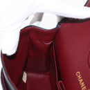 CHANEL Matelasse 25 Double Flap Chain Bag Lamb Skin Navy Gold CC Auth 158857SM-29