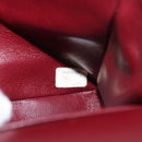 CHANEL Matelasse 25 Double Flap Chain Bag Lamb Skin Navy Gold CC Auth 158857SM-10