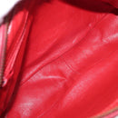 CHANEL Matelasse Chain Shoulder Bag Lamb Skin Red Gold CC Auth 158858-11