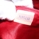 CHANEL Matelasse Chain Shoulder Bag Lamb Skin Red Gold CC Auth 158858-12