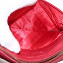 CHANEL Matelasse Chain Shoulder Bag Lamb Skin Red Gold CC Auth 158858-22