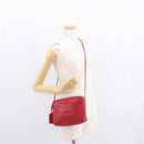 CHANEL Matelasse Chain Shoulder Bag Lamb Skin Red Gold CC Auth 158858-23