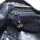 CHANEL Chain Matelasse Shoulder Bag Lamb Skin Black Gold CC Auth 158859V-20