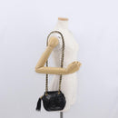 CHANEL Chain Matelasse Shoulder Bag Lamb Skin Black Gold CC Auth 158859V-25