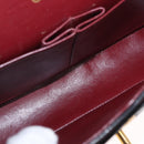 CHANEL Chain Double Flap Matelasse 23 Bag Lamb Skin Black Gold CC Auth 158862SM-9