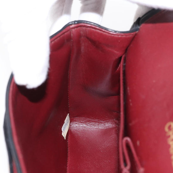 CHANEL Chain Double Flap Matelasse 23 Bag Lamb Skin Black Gold CC Auth 158862SM