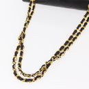 CHANEL Chain Double Flap Matelasse 23 Bag Lamb Skin Black Gold CC Auth 158862SM-7