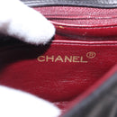 CHANEL Matelasse Chain Shoulder Bag Lamb Skin Gold Black CC Auth 158863SAV-22