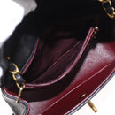 CHANEL Matelasse Chain Shoulder Bag Lamb Skin Gold Black CC Auth 158863SAV-26