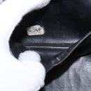 CHANEL Bicolore Vanity Hand Bag Lamb Skin Black Gold CC Auth 158864-21