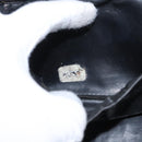 CHANEL Bicolore Vanity Hand Bag Lamb Skin Black Gold CC Auth 158864-12