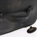 CHANEL Bicolore Vanity Hand Bag Lamb Skin Black Gold CC Auth 158864-7