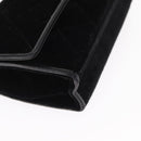 CHANEL Matelasse Chain Camelia Shoulder Bag Velor Black Gold CC Auth 158865V-11