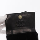 CHANEL Matelasse Chain Camelia Shoulder Bag Velor Black Gold CC Auth 158865V-17