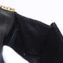 CHANEL Matelasse Chain Camelia Shoulder Bag Velor Black Gold CC Auth 158865V-22