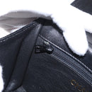 CHANEL Matelasse Chain Camelia Shoulder Bag Velor Black Gold CC Auth 158865V-24