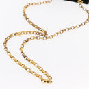 CHANEL Matelasse Chain Camelia Shoulder Bag Velor Black Gold CC Auth 158865V-7