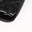 CHANEL Matelasse Waist bag Patent leather Black Gold CC Auth 158866SAV-10