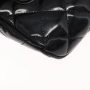 CHANEL Matelasse Waist bag Patent leather Black Gold CC Auth 158866SAV-12