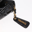 CHANEL Matelasse Waist bag Patent leather Black Gold CC Auth 158866SAV-14