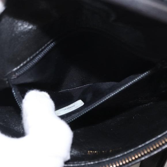 CHANEL Matelasse Waist bag Patent leather Black Gold CC Auth 158866SAV