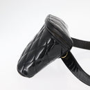 CHANEL Matelasse Waist bag Patent leather Black Gold CC Auth 158866SAV-4