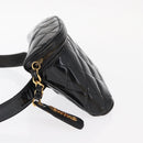 CHANEL Matelasse Waist bag Patent leather Black Gold CC Auth 158866SAV-5