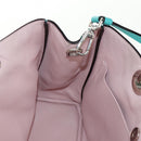Christian Dior Diorissimo Bag Leather 2way Turquoise Blue Silver Auth 158870V-22