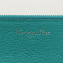 Christian Dior Diorissimo Bag Leather 2way Turquoise Blue Silver Auth 158870V-27