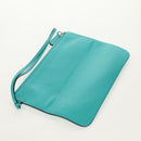 Christian Dior Diorissimo Bag Leather 2way Turquoise Blue Silver Auth 158870V-28