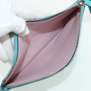 Christian Dior Diorissimo Bag Leather 2way Turquoise Blue Silver Auth 158870V-29