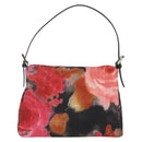 FENDI Zucchino Canvas Mamma Baguette Shoulder Bag Red Gold Auth 158873SM-3