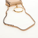 Chloe Nile Hand Bag Enamel 2way Beige Gold Auth 158874V-10