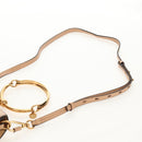 Chloe Nile Hand Bag Enamel 2way Beige Gold Auth 158874V-12