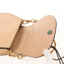 Chloe Nile Hand Bag Enamel 2way Beige Gold Auth 158874V-19