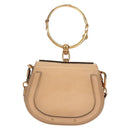 Chloe Nile Hand Bag Enamel 2way Beige Gold Auth 158874V-2