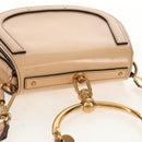 Chloe Nile Hand Bag Enamel 2way Beige Gold Auth 158874V-6