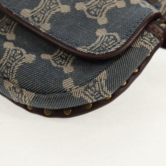 CELINE Paris Macadam Canvas Waist bag Blue Auth 158875V