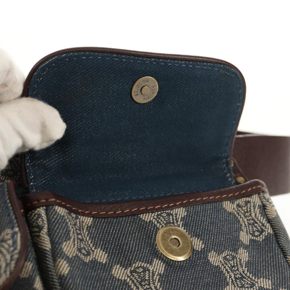 CELINE Paris Macadam Canvas Waist bag Blue Auth 158875V