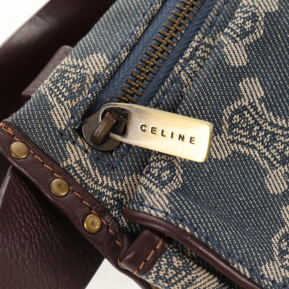 CELINE Paris Macadam Canvas Waist bag Blue Auth 158875V