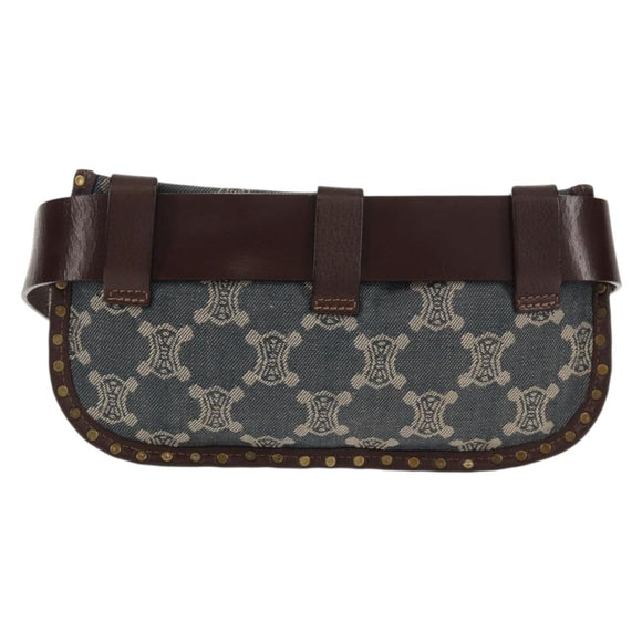 CELINE Paris Macadam Canvas Waist bag Blue Auth 158875V